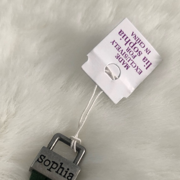 NWT Lia Sophia Olive Leather Crystal Bracelet - Picture 7 of 7